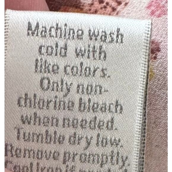 LC Lauren Conrad Small Long Sleeve Blouse Polyetser Butterfly Pirnt - Picture 6 of 8